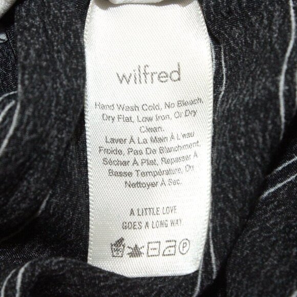 Aritzia Wilfred Faun Pants High Rise Crop Wide Leg with Waist tie Size small 2-4 - Picture 3 of 4